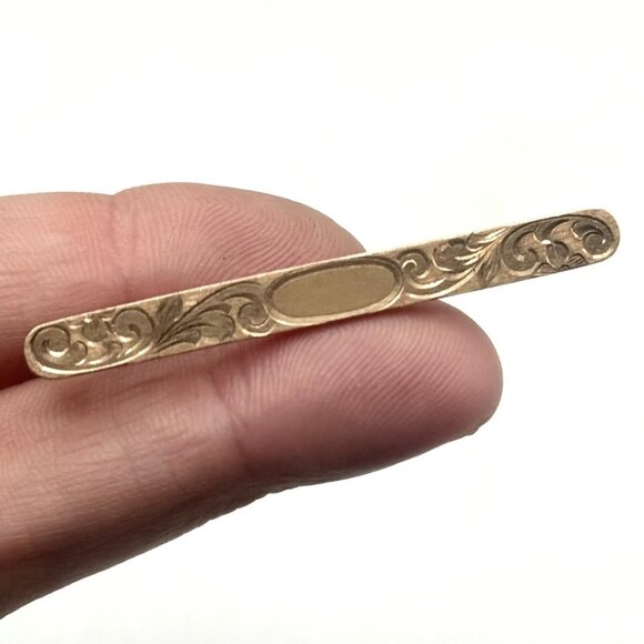 Antique S&S Gold Filled Bar Straight Line Pin Brooch - Picture 1 of 4
